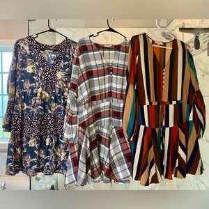 Red Dress Boutique Floral and Striped Blouses